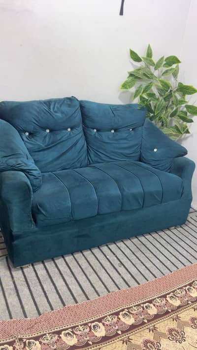 7 seater sofa set in zink color fabric welwet