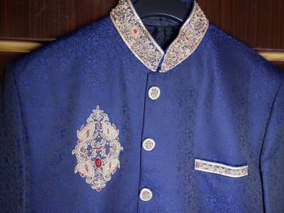 premium quality jamwar sharwani for sale in new condition 03238040916