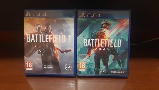 Battlefield 2042 and Battle Field 1 PS4