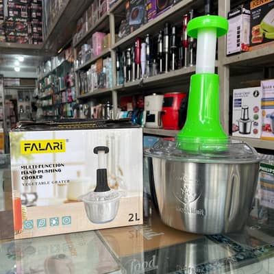 Multi-Functional Stainless Steel Manual Food Chopper – 2L