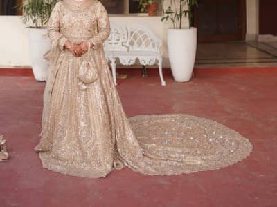 Maxi with long tail | bridal dress walima event | waqar haider | 2026