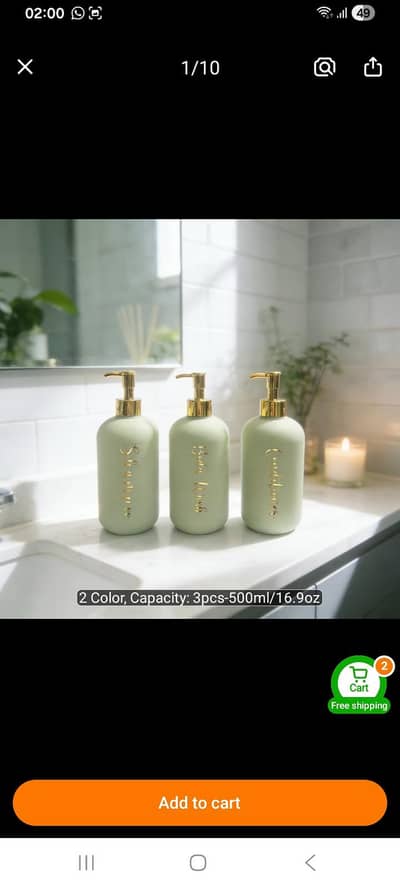 3pc- Shampoo, Body Wash, Hair Conditioner