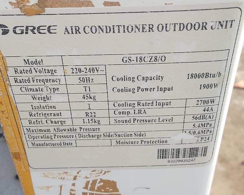 Gree Split AC 1.8 5