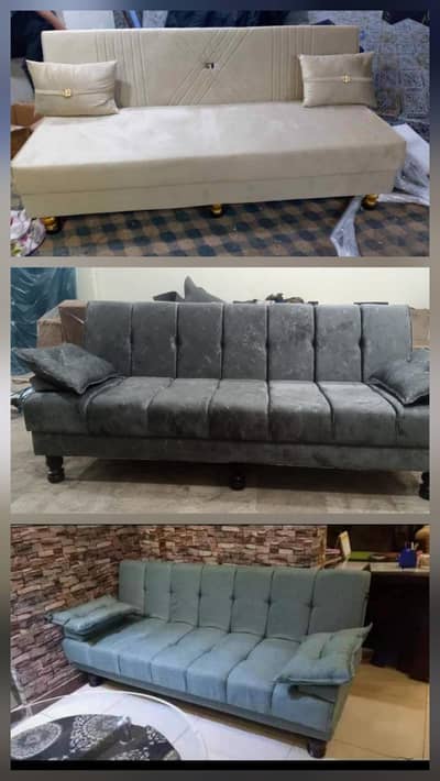  3 SEATER SOFA CUM BED — EK HI SOFA, DO