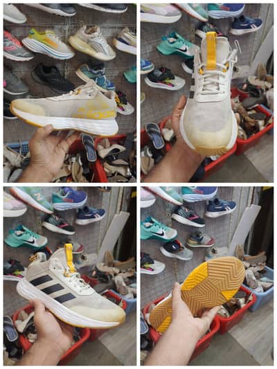 Premium Adidas Style Sports Sneakers – White & Black | Size 40