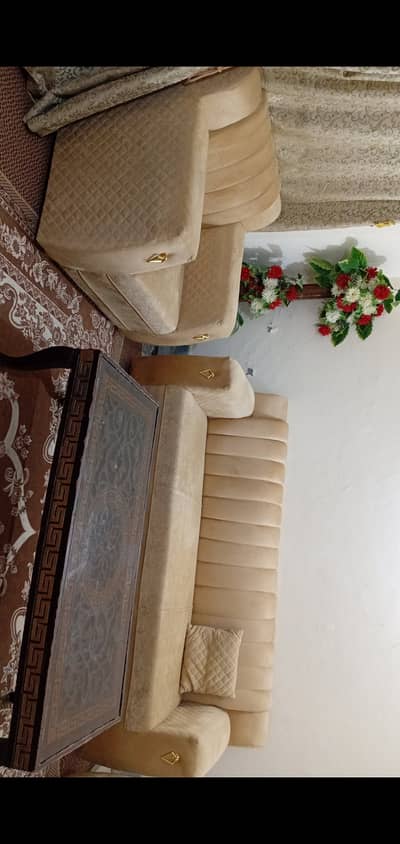 5 seater velvet sofa set