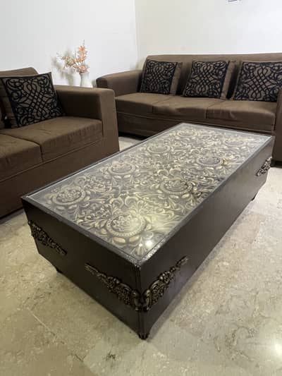 complete sofa set + table