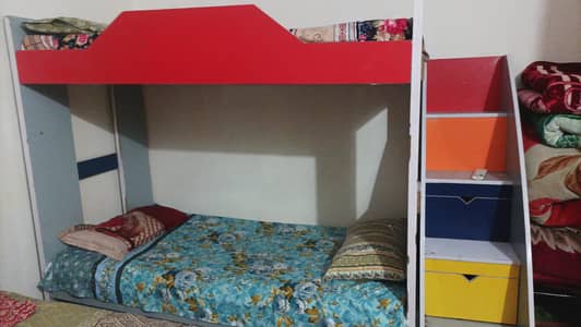 bunker bed with 2 mattress