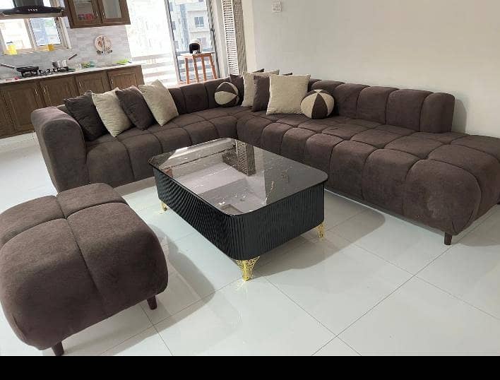 L shaped corner sofa set 3