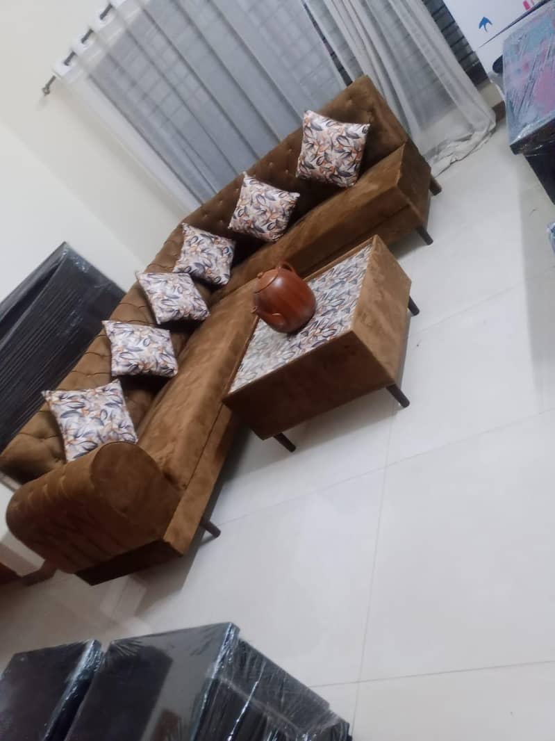 L shaped corner sofa set 7