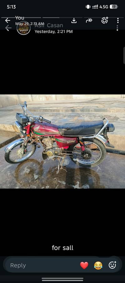 Honda cg125 2013 model ha used coundction ma ha chains ma bilkul ok ha