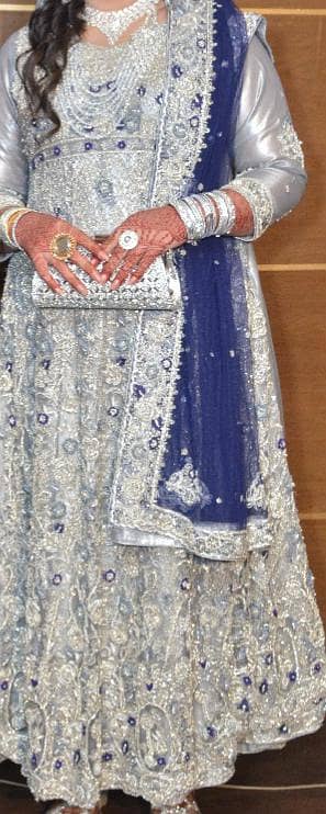 Fully embroided maxi from front and back with embroided dubata