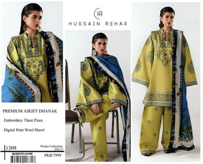 premium Airjet dhanak with digital wool shawl