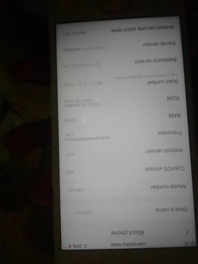 OPPO A57 6 gb ram 128 gb