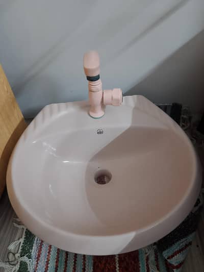 pink Basin with tap