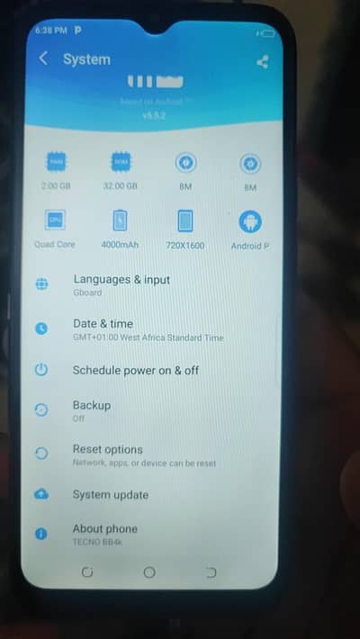 Tecno spark 4 no open repair 32gb  bohat ASHA mobile hy