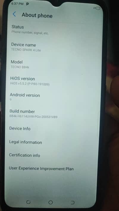 Tecno spark 4 no open repair 32gb  bohat ASHA mobile hy