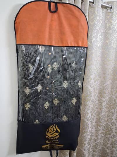premium black and golden elegent design sherwani