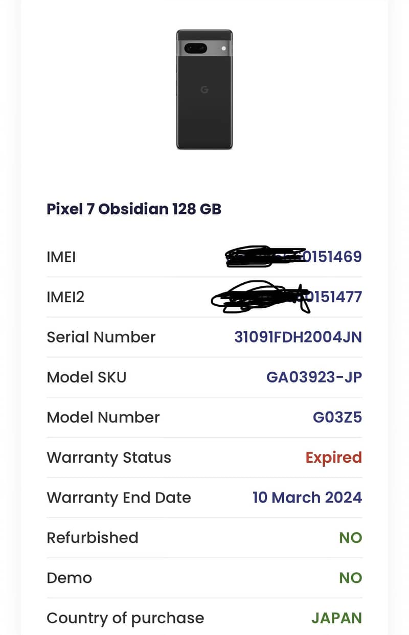 Google Pixel 7 8