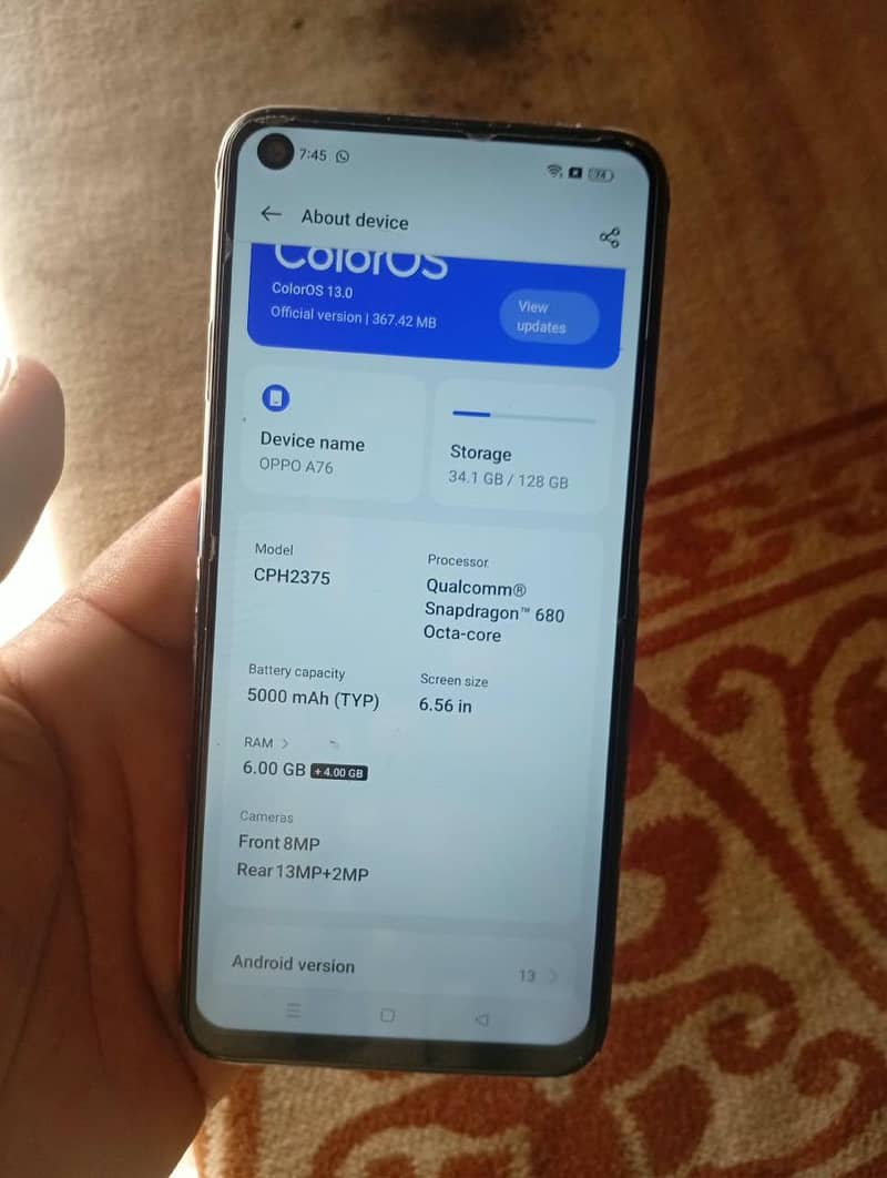 Oppo A76 0