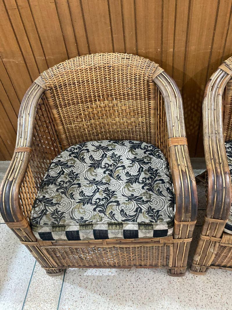 cane sofa set 3