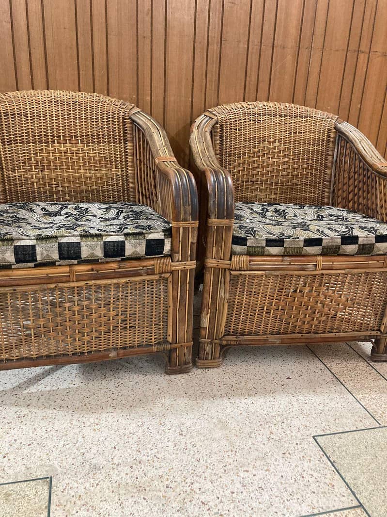 cane sofa set 5