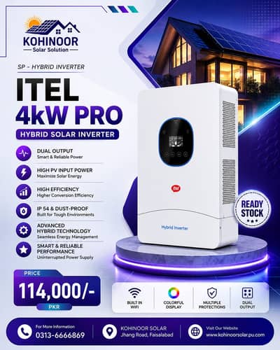itel inverter/solar inverter/4kw pro/solar panels/solar system