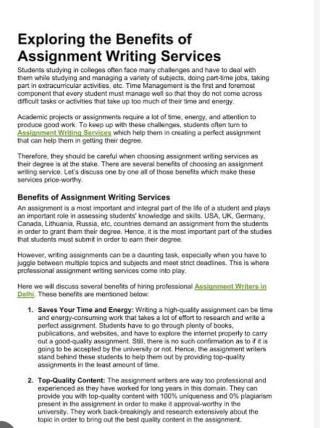 Assignment writing 0