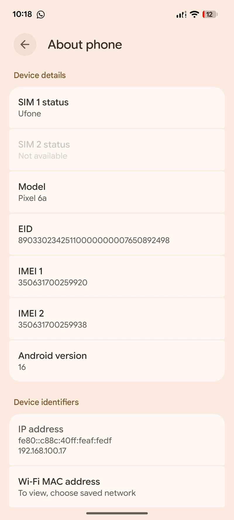 Google Pixel 6a 6