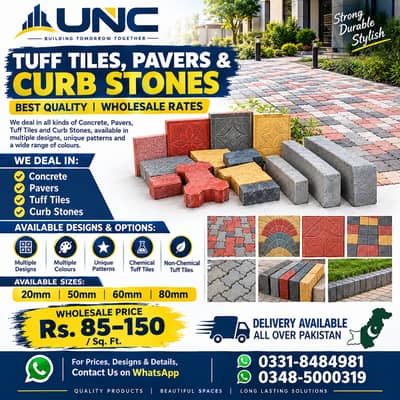 Pavers/ Tuff Tiles/ curb stone for sale/pebbles
