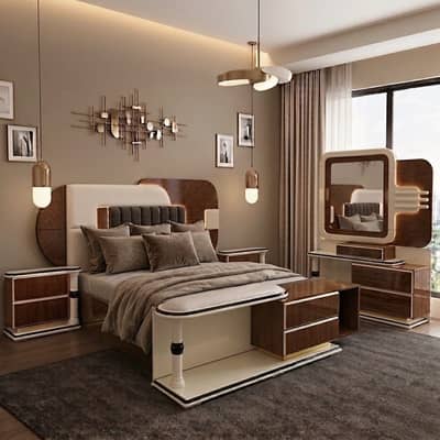 bed set ,wooden bed,double bed