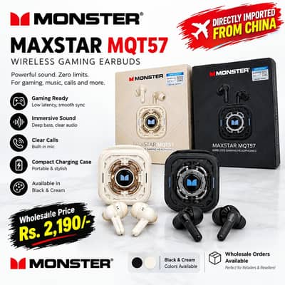 Original Monster MAXSTAR MQT57 Wireless Gaming Earbuds