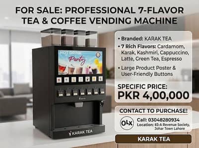 professional 7 flavor tea & coffee vending machine for sale