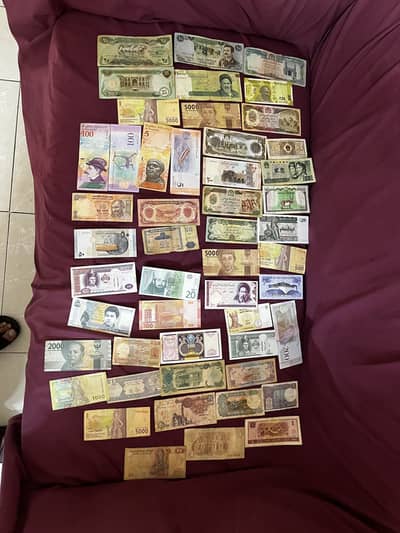 Vintage Currency Foreign 51  notes for sell details