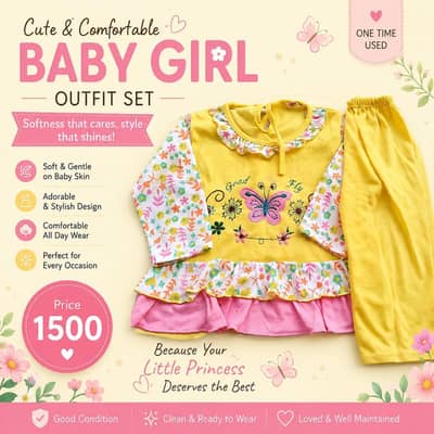 cute & stylish baby girl outfit set