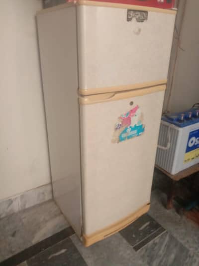 antique model fridge