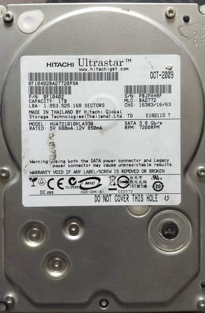 1TB hard drive