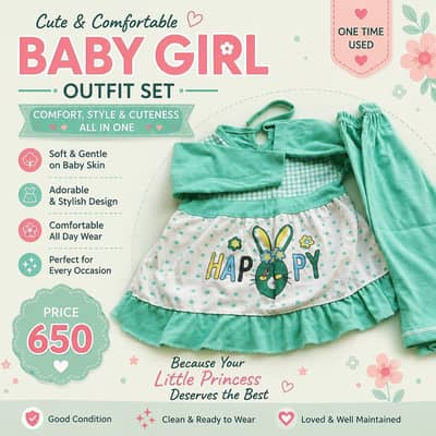 cute & stylish  baby girl outfit set