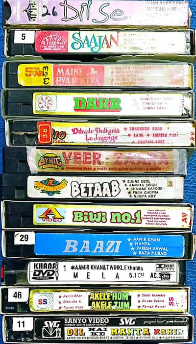 Indian and English VHS Cassettes Available for VCR