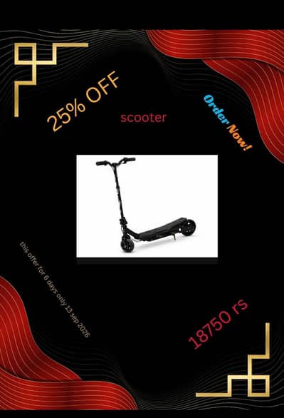 Electric scooter without battery