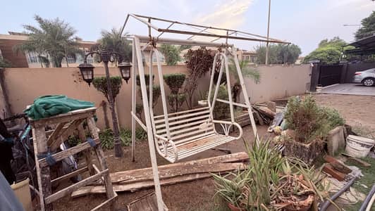 Beautiful swing for garden for family and kids
