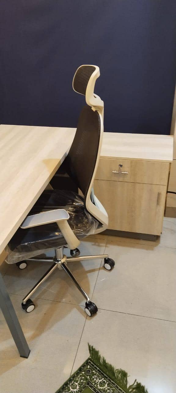 office table,manager table,table with side rack 7