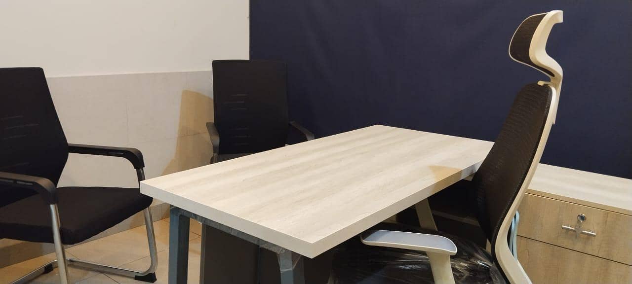office table,manager table,table with side rack 8
