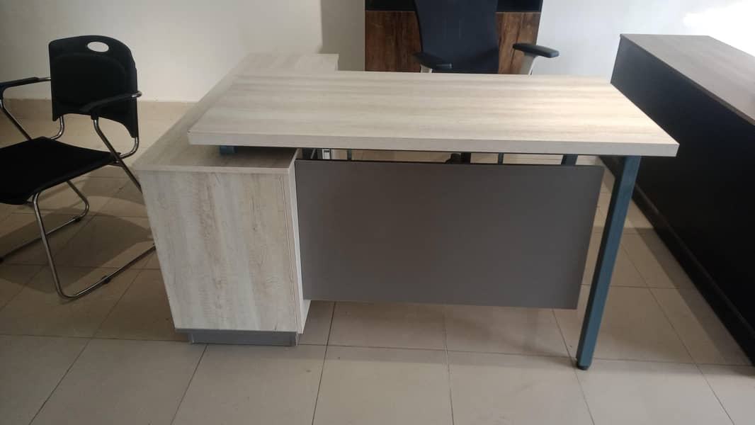 office table,manager table,table with side rack 10