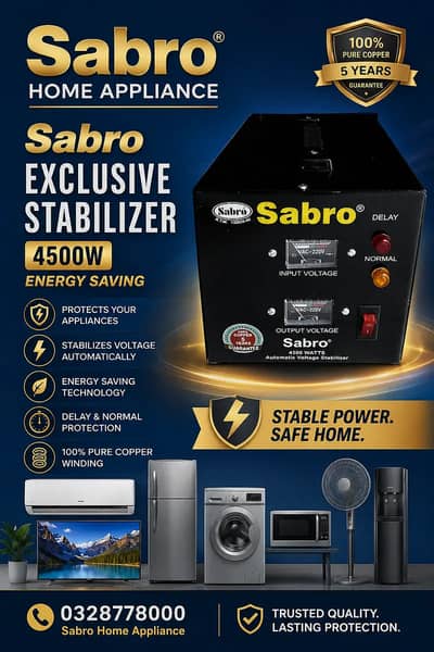Sabro Exclusive Stabilizer 4500W Energy Saving