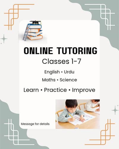 Online Tutor class 1 to 7
