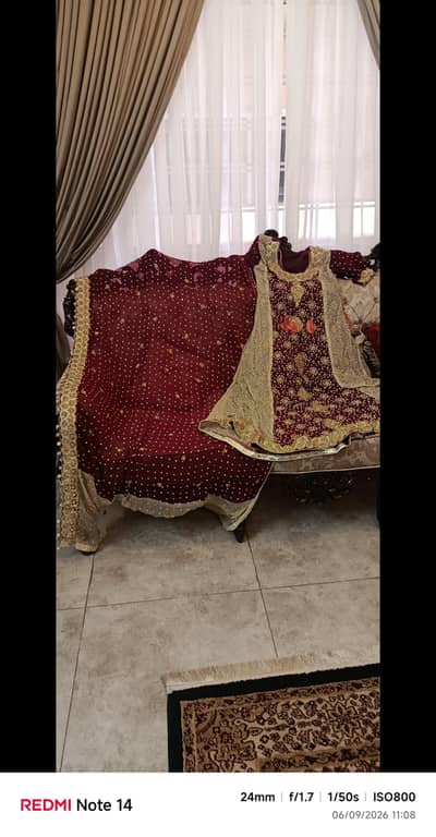 bridal frock with  dupata