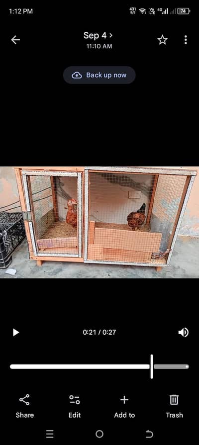 wooden cage