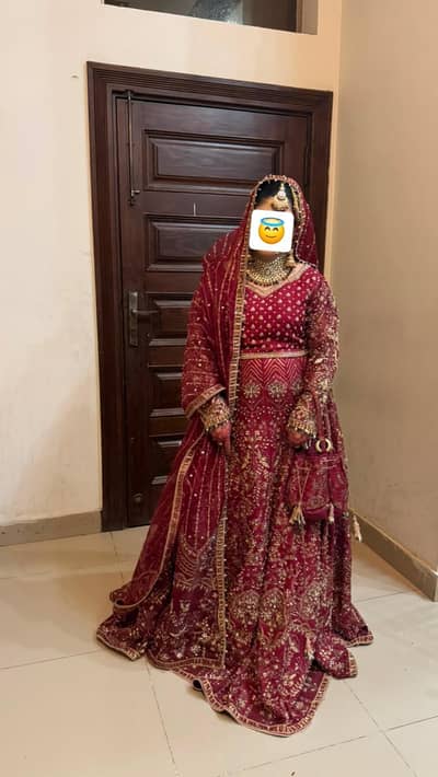 Anari Red 4PC - Bridal lehnga Brand: Batik