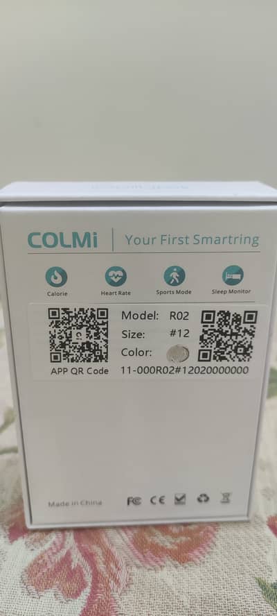 COLMI R02 Smart Health Ring Size 12, Charging Case - Brand New
